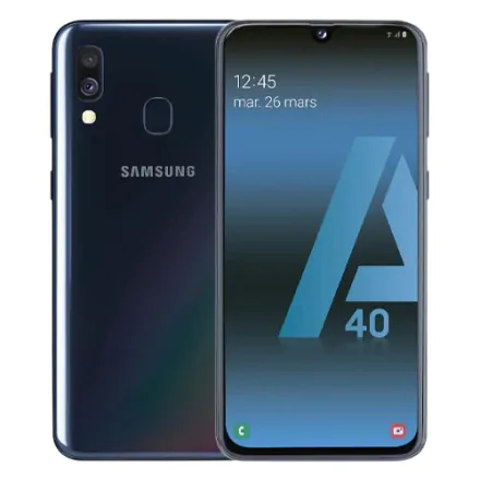 Galaxy A40 (dual sim) 64 Go noir reconditionné - 1