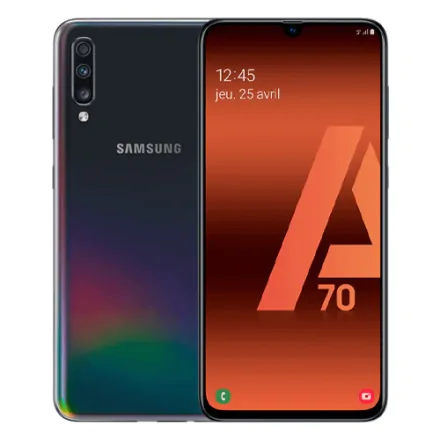 Galaxy A70 (dual sim) 128 Go noir reconditionné - 1